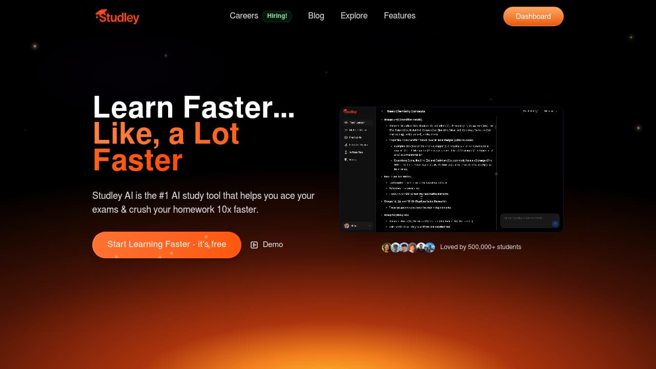 Screenshot of Studley website